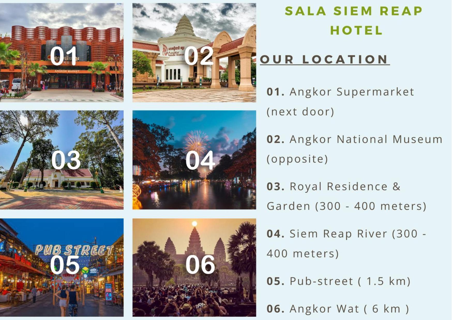 Sala Siem Reap Hotel Værelse billede Location of Sala Siem Reap Hotel
